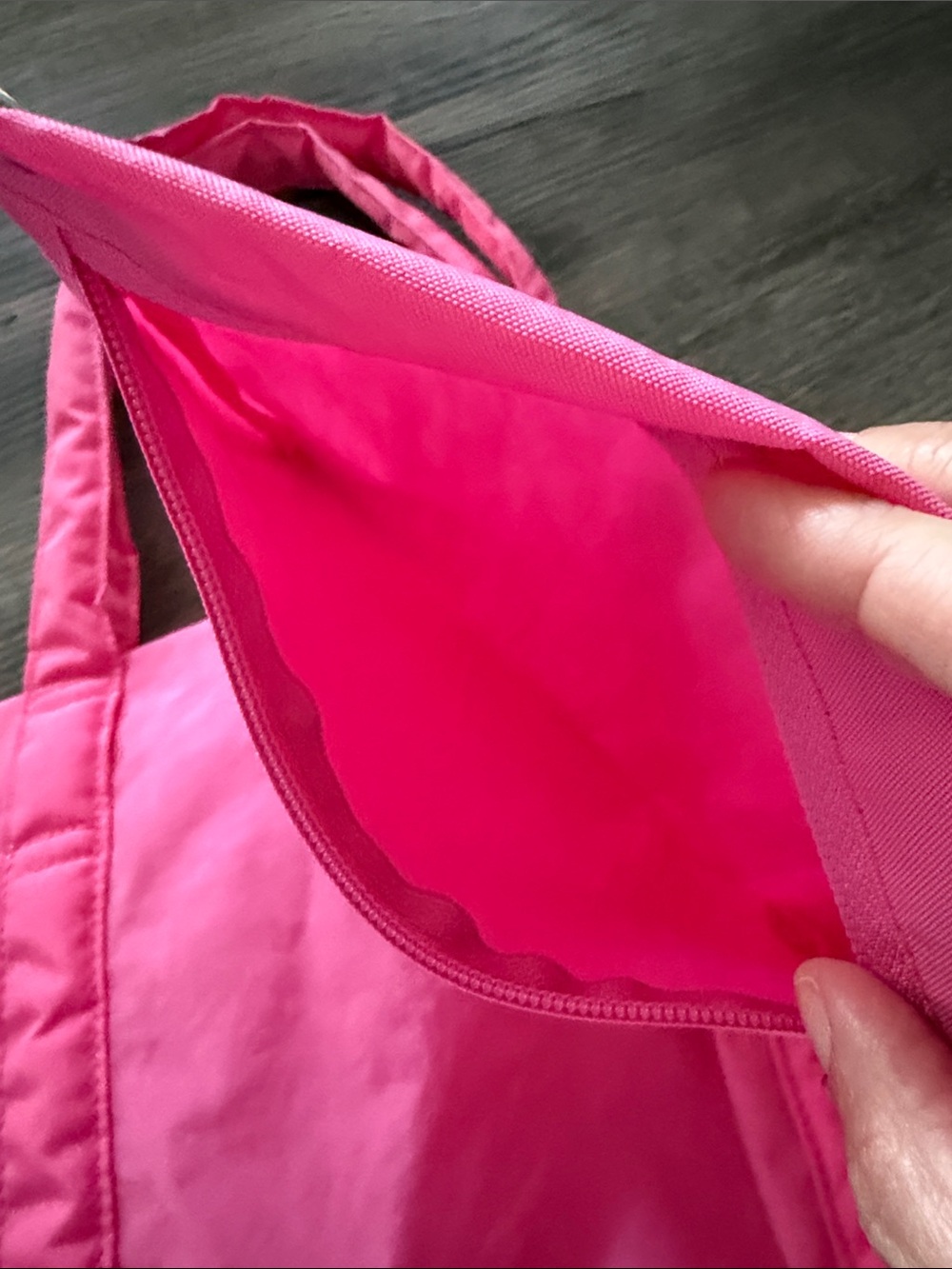 Baggu Azalea Pink Women's Mini Tote Bag with Matching Pouch - Picture 4 of 6